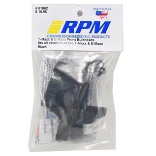 RPM R/C Products RPM81062 Front Bulkheads T/E-Maxx Black