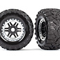Traxxas TRA8972X  Rugged Maxx Black & Chrome Beadlock Style WHeels & Tires (17mm Hex) (2) Traxxas TRA8972X  Rugged Maxx Black & Chrome Beadlock Style WHeels & Tires (17mm Hex) (2)