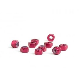 Avid RC AVN-M3-AL-RED  Red Aluminum 3mm Locknuts (10)