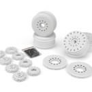 J Concepts JCO3395W  White Cheetah 83mm Speed-Run Wheel w/ 12 and 17mm hex adaptor (4)