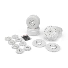 J Concepts JCO3395W  White Cheetah 83mm Speed-Run Wheel w/ 12 and 17mm hex adaptor (4)