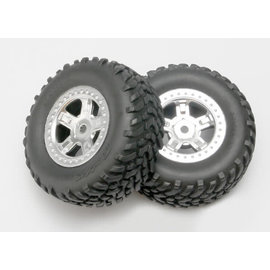Traxxas TRA7073  1/16 Slash Prerunner Satin Chrome SCT Off-Road Pre-Mounted Tire (2)