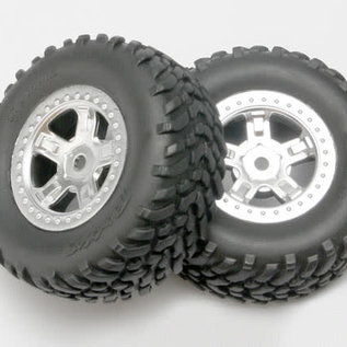 Traxxas TRA7073  1/16 Slash Prerunner Satin Chrome SCT Off-Road Pre-Mounted Tire (2)