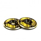 Avid RC AV10012-DGLD  Dual Black / Gold HD Triad Wing Buttons