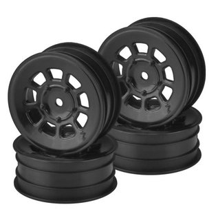 J Concepts JCO3398B  Black 9 Shot 2.2″ Rear Wheel (4)  B6.1, B6.2, B74 | YZ2, YZ4 | XB2, XB4 | RB7, ZX7 | SRX-2, SDX-4 | KC, KD, L1 | D418, 2.2