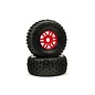 Arrma ARA550065  DBoots Red 'Fortress' Tyre Set (2) 17mm Hex