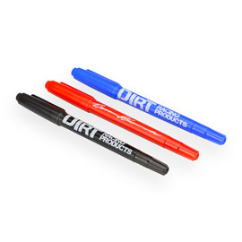 J Concepts JCO8116  Dirt Racing Permanent Dual Tip Pen Set (Black, Blue, Red) (3)