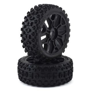 Arrma AR550057  2HO Tire Set Glued, Black (2)  ARA550057