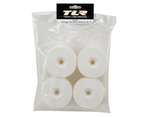 TLR44001 1/8 Buggy Dish Wheel, White (4) Losi 8IGHT-X Elite & 8IGHT-X 