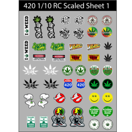 Michaels RC Hobbies Products RCS420-S1  RC Scaled 420 decals stickers sheet #1