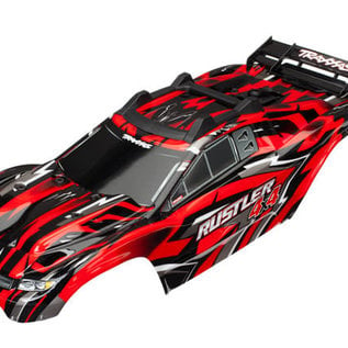 Traxxas TRA6718  Red Rustler® 4X4 Body w/ Supports