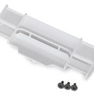 Traxxas TRA6721A  White Rear Wing w/ Hardware: Rustler 4x4
