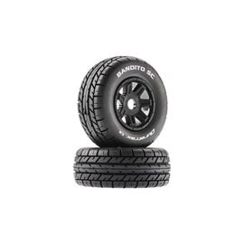 Duratrax DTXC5270  Black Bandito SC Mounted Soft Tires 17mm Hex (2)