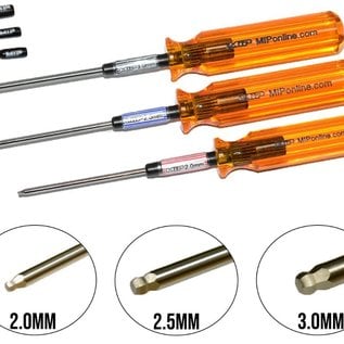 MIP MIP9506  MIP Metric Ball End Hex Driver Wrench Test (3) (2, 2.5, 3mm)