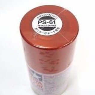 Tamiya TAM86061 PS-61 Lexan Metallic Orange Spray Paint, 100ml Spray Can
