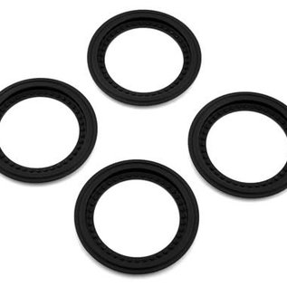 J Concepts JCO2651-2  Black Tribute Wheel Mock Beadlock Rings, Glue-on-Set (4pcs)