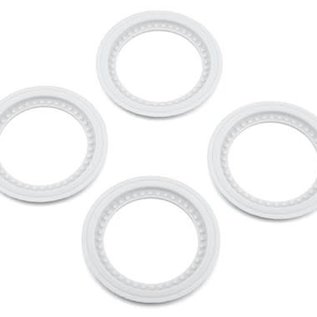 J Concepts JCO2651-3  White Tribute Wheel Mock Beadlock Rings, Glue-on-Set (4pcs)