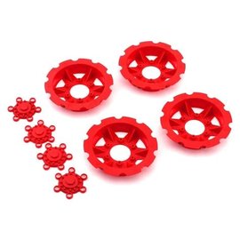 J Concepts JCO2668-7  Red Tracker MT Truck Wheel Mock Beadlock Rings (4)