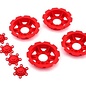 J Concepts JCO2668-7  Red "Tracker" Monster Truck Wheel Mock Beadlock Rings (4)