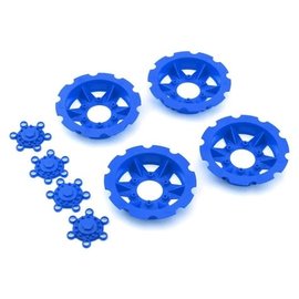 J Concepts JCO2668-1  Blue Tracker MT Truck Wheel Mock Beadlock Rings (4)