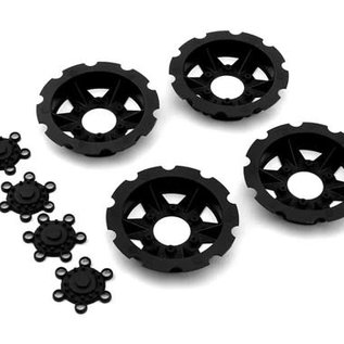 J Concepts JCO2668-2  Black "Tracker" Monster Truck Wheel Mock Beadlock Rings (4)