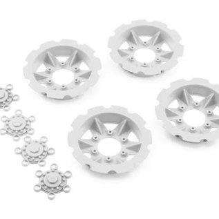 J Concepts JCO2668-3  White Tracker MT Truck Wheel Mock Beadlock Rings (4)