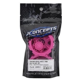 J Concepts JCO2668-4  Pink Tracker MT Truck Wheel Mock Beadlock Rings (4)
