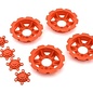 J Concepts JCO2668-6  Orange "Tracker" Monster Truck Wheel Mock Beadlock Rings (4)