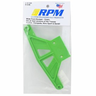 RPM R/C Products RPM81164 Green Wide Front Bumper Rustler, Stampede, Nitro Sport & Bandit