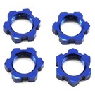 Traxxas TRA7758  Blue Anodized 17mm Splined Serrated Wheel Nuts (4) (blue-anodized)