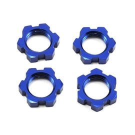 Traxxas TRA7758  Blue Anodized 17mm Splined Serrated Wheel Nuts (4)