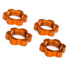 Traxxas TRA7758T  Orange Anodized 17mm Splined Serrated Wheel Nuts (4)