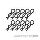 J Concepts JCO2840B  Black Compact, Angled Body Clips, (10)
