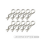 J Concepts JCO2840S  Silver Compact, Angled Body Clips, (10)