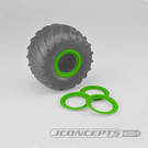 J Concepts JCO2651-5  Green Tribute Wheel Mock Beadlock Rings, Glue-on-Set