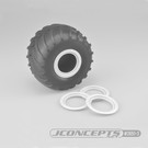 J Concepts JCO2651-3  White Tribute Wheel Mock Beadlock Rings, Glue-on-Set