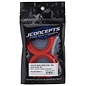 J Concepts JCO2651-7  Red Tribute Wheel Mock Beadlock Rings, Glue-on-Set (4pcs)