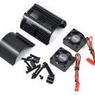 Yeah Racing YEA-YA-0261BK  1/8 Twin Fan Aluminum Heat Sink w/2 30mm Fans (Black)