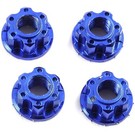 Yeah Racing YEA-YA-0448DB  Dark Blue Aluminum 4mm Serrated Wheel Lock Nut (4)