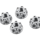 Yeah Racing YEA-YA-0448SV  Silver Aluminum 4mm Serrated Wheel Lock Nuts (4)