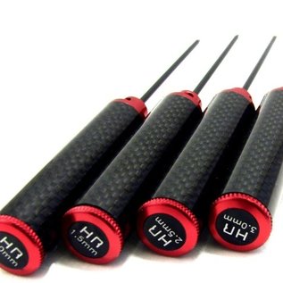 HOT RACING HRASDG48M02  Graphite Hex Tools Set 1.5/2.0/2.5/3.0mm