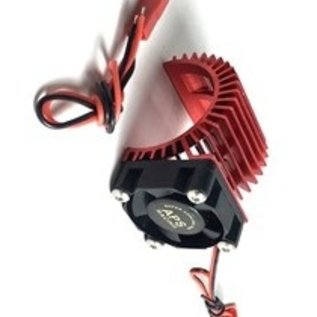 APS Racing APS91148RV3  Red Alum. Motor Heatsink Ver 3 w/SUPER Cooling Side Fan for 540 Motor