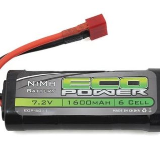 Eco Power ECP-5011  6-Cell NiMH 2/3A Stick Battery w/Deans Plug (7.2V/1600mAh)