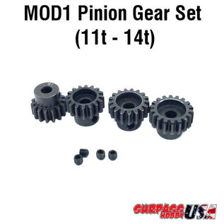Surpass Hobby USA MOD11114 MOD1 Pinion Gear Set 11T-14T Hard Coated Alloy Steel (4)