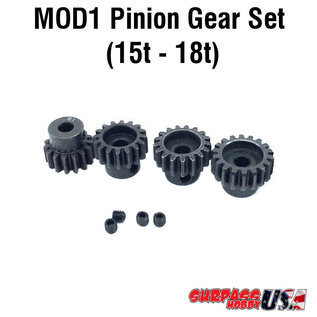 Surpass Hobby USA MOD11518 MOD1 Pinion Gear Set 15T-18T Hard Coated Alloy Steel (4)