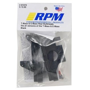 RPM R/C Products RPM81072  Black, Rear Bulkheads for T-Maxx & E-Maxx