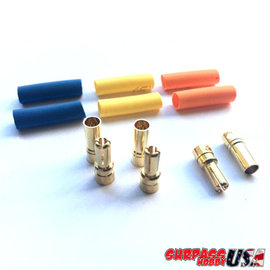 Surpass Hobby USA BUL-35MM 3.5mm Hi Amp Ultra Low Resistance Motor ESC Bullet Connector Set 3pr M/F