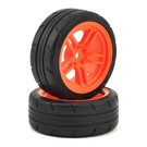 Traxxas TRA8373A  4-Tec 2.0 1.9" Orange Response Front Pre-Mounted Tires (2)