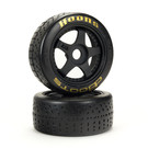 Arrma ARA550071  Gold DBoots Hoons 42/100 2.9 Belted Speed Tire on 5-spoke Black Wheels w/ 17mm Hex (2)