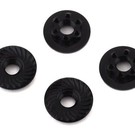 Team Associated ASC92254  Black 4mm Low Profile Serrated Wheel Nuts (4)